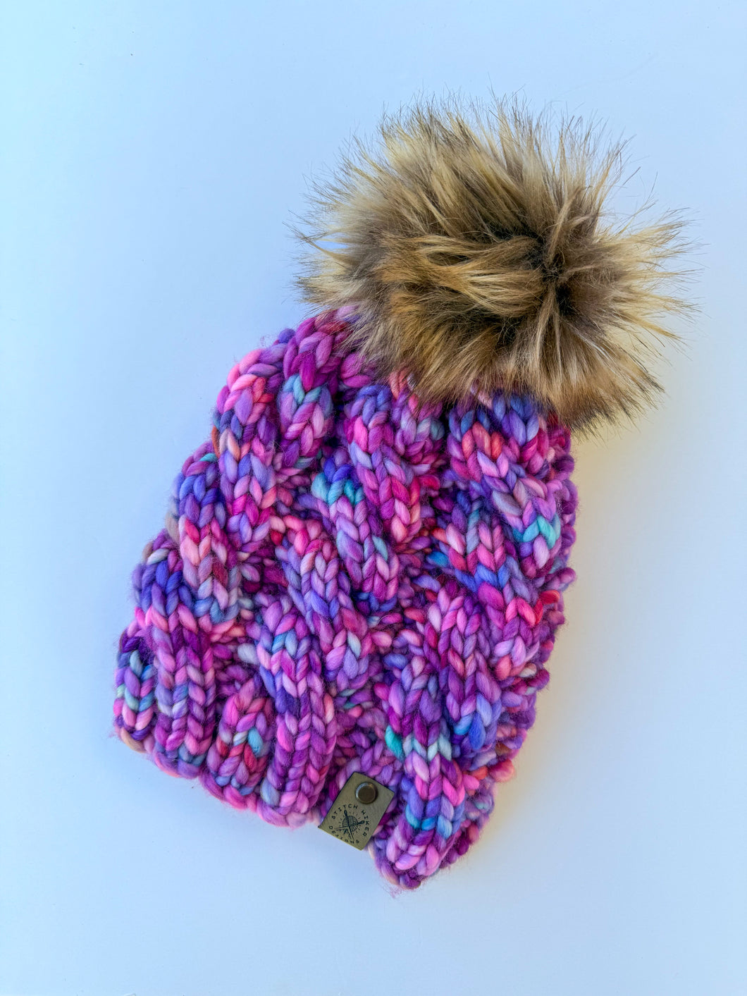 Twistercane beanie- Purple multi