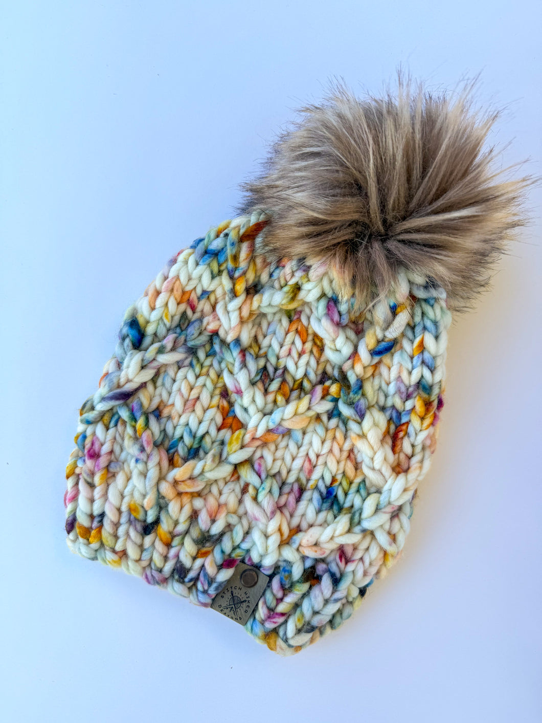 Ski tracks beanie- Dried Flowers