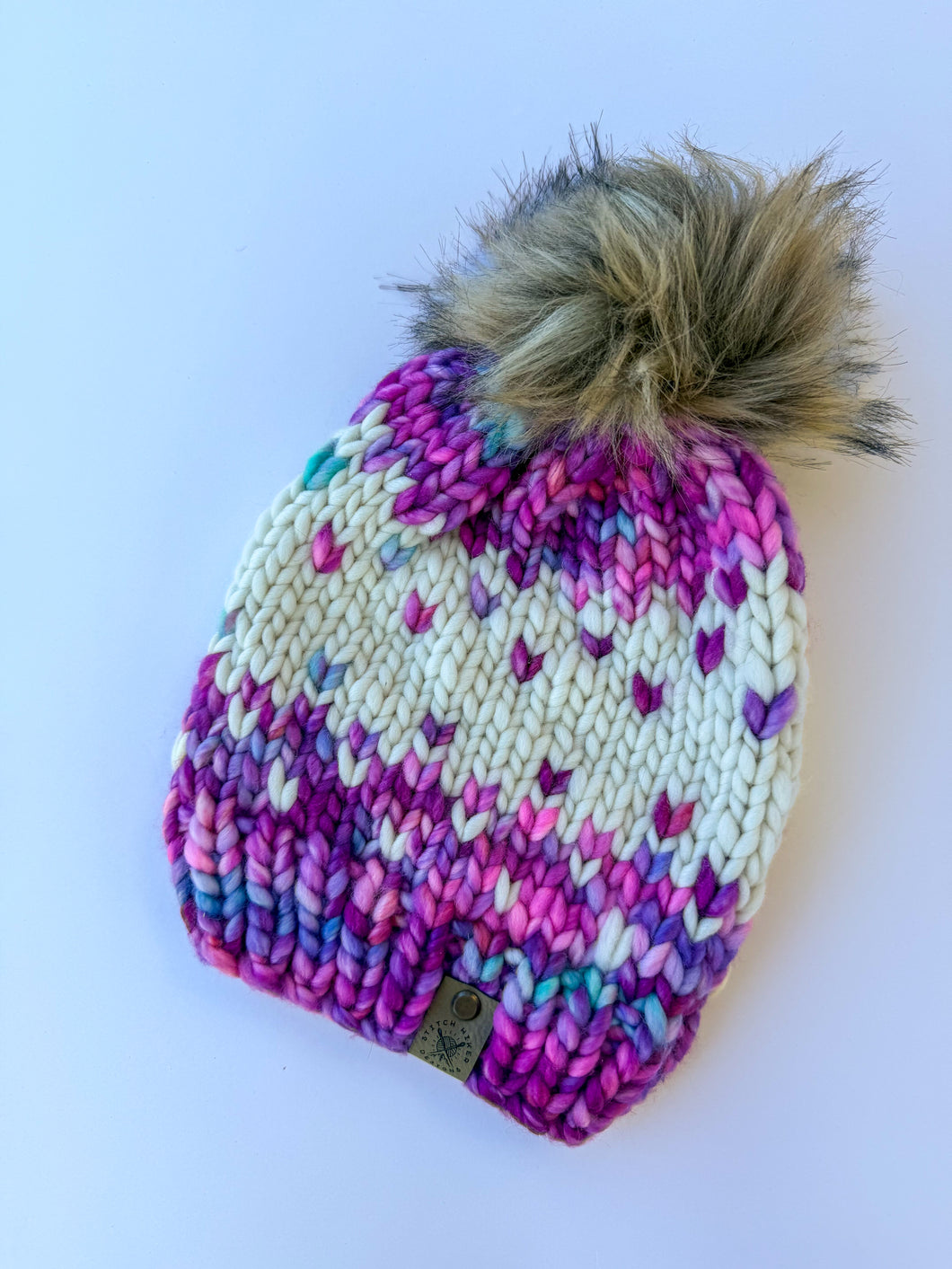 Snowfall beanie- Purple Multi